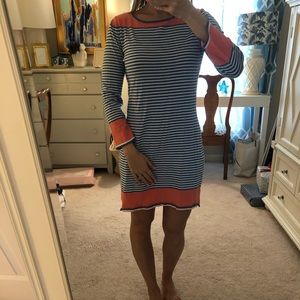 Sail to sable striped sweater dress